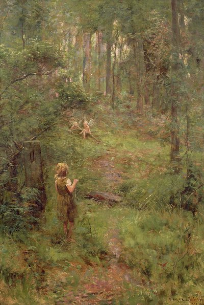 Lo que la niña vio en el arbusto de Frederick McCubbin